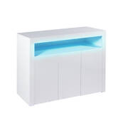 Modern Sideboard Cabinet Storage Furniture - White