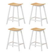 4X Bar Stools Wooden Chairs Oak