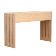 Console Table Wood Entry Table Fluted Hallway Tables Furniture 120CM Pine