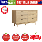 6 Chest of Drawers - BRIONY Oak