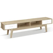 TV Stand Entertainment Unit Cabinet Storage Scandinavian 180cm Oak