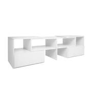 Entertainment Unit with Cabinets - White