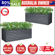 Garden Bed 240x80x77cm Planter Box Raised Container Galvanised Herb