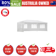 Instahut Gazebo 3X6 Outdoor Marquee Side Wall Party Wedding Tent Camping White