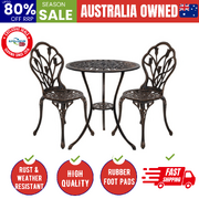 3Pc Outdoor Bistro Set - Tulip Bronze