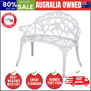 Outdoor Garden Bench - Vintage White