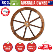 Garden Decor Outdoor Ornament Wooden Wagon Wheel