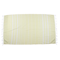 Turkish Towel Pastel Yellow Stripe 100 x 170cm 