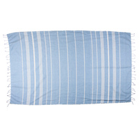 Turkish Towel Pastel Aqua Stripe 100 x 170cm 