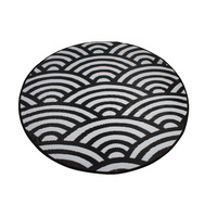 Round Outdoor Reversible Mat Weatherproof Tatami Design 200cm Diameter