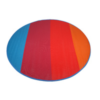 Round Outdoor Reversible Mat Weatherproof Sunset Design 200cm Diameter