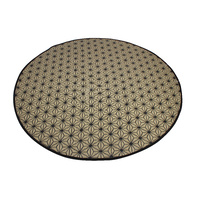 Round Outdoor Reversible Mat Weatherproof Starburst Design 200cm Diameter