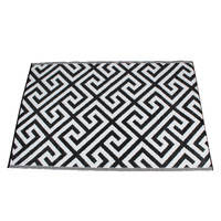 Rectangular Outdoor Reversible Mat Weatherproof Maze Design 120 x 180cm