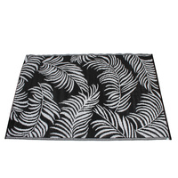 Rectangular Outdoor Reversible Mat Weatherproof Feather Design 120 x 180cm