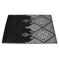 Rectangular Outdoor Reversible Mat Weatherproof Boho Design 120 x 180cm