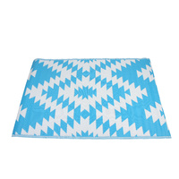 Rectangular Outdoor Reversible Mat Weatherproof Knit Design 120 x 180cm