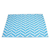 Rectangular Outdoor Reversible Mat Weatherproof Chevron Design 120 x 180cm