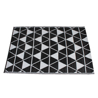 Rectangular Outdoor Reversible Mat Weatherproof Prism Design 120 x 180cm