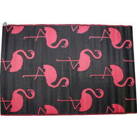 Outdoor Mat Weatherproof Flamingo Black 120 x 180cm