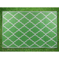 Outdoor Mat Weatherproof Morrocan 120 x 180cm Green