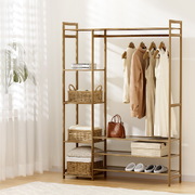 Clothes Rack Coat Stand 8 Shelves Bamboo