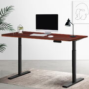 Standing Desk Motorised Electric Dual Motor Walnut 140CM