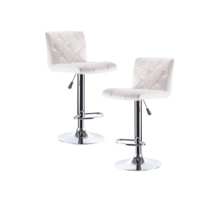 Set of 2 WhitePask Bar Stools with Gas Lift 