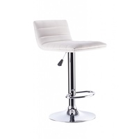 Set of 2 White Cinta Bar Stools with Gas Lift 