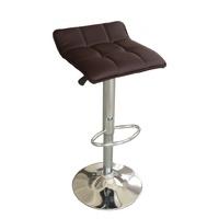 Set of 2 Chocolate Hela Bar Stools with Gas Lift 