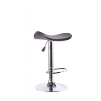 Set of 2 Black Wave Bar Stools with Gas Lift 