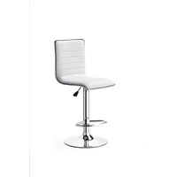 Set of 2 White Perk Bar Stools with Gas Lift 