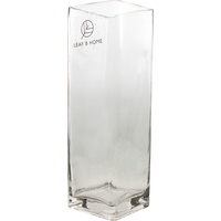 Tall Glass Vase Rectangle 8cm x 8cm x 25cm