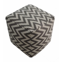 Grey Woven Morrocan Pouf 40 x 40 x 40cm 