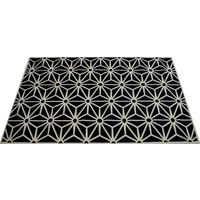 Woven Kaleidescope Rug Black 200 x 300cm