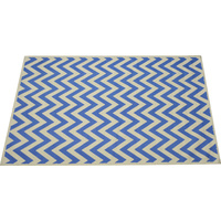 Woven Zig Zag Rug Navy 150 x 240cm