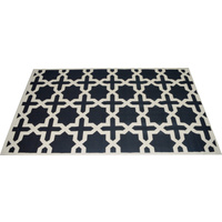 Woven Star Cross Rug Black 150 x 240cm