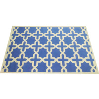 Woven Star Cross Rug Navy 200 x 300cm