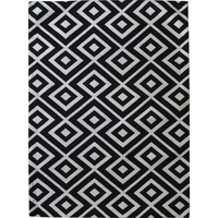 Woven Diametermond Rug Black 120 x 180cm