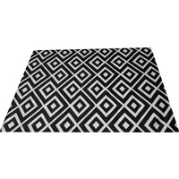 Woven Diametermond Rug Black 200 x 300cm