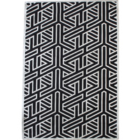 Woven Geo Weave Rug Black 120 x 180cm