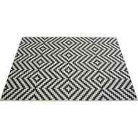 Woven Zig Diamond Rug Black 150 x 240cm