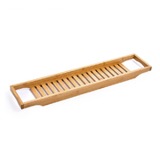 Environmental friendly bamboo Bath Caddy Book Wine Glass Holder Tray