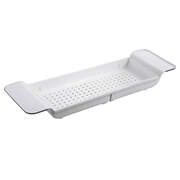 Bath Tub Caddy Toy Organizer Basket Rack White