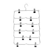 Clip Hangers Muti Adjustable Clip Clothes Hangers Skirt/Pant Hanger Space Saver Black