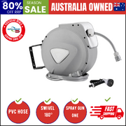 Retractable Water Hose Reel 20M Garden Storage AutoRewind Spray Gun,8 Bar