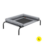 Heavy Duty Pet Bed Bolster Trampoline L Grey