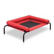 Medium Red Heavy Duty Pet Bed Bolster Trampoline