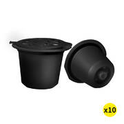 10x Refillable Nespresso Reusable Coffee Filter Machine Black