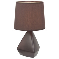 Luminite Geo Matte Table Lamp Aaron Chocolate 21 x 36.5cm