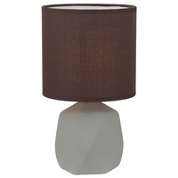Luminite Concrete Table Lamp Lance Chocolate D 16 x H 27cm